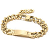 Streetwear Geometric Solid Color Titanium Steel Plating 18K Gold Plated Men's Bracelets