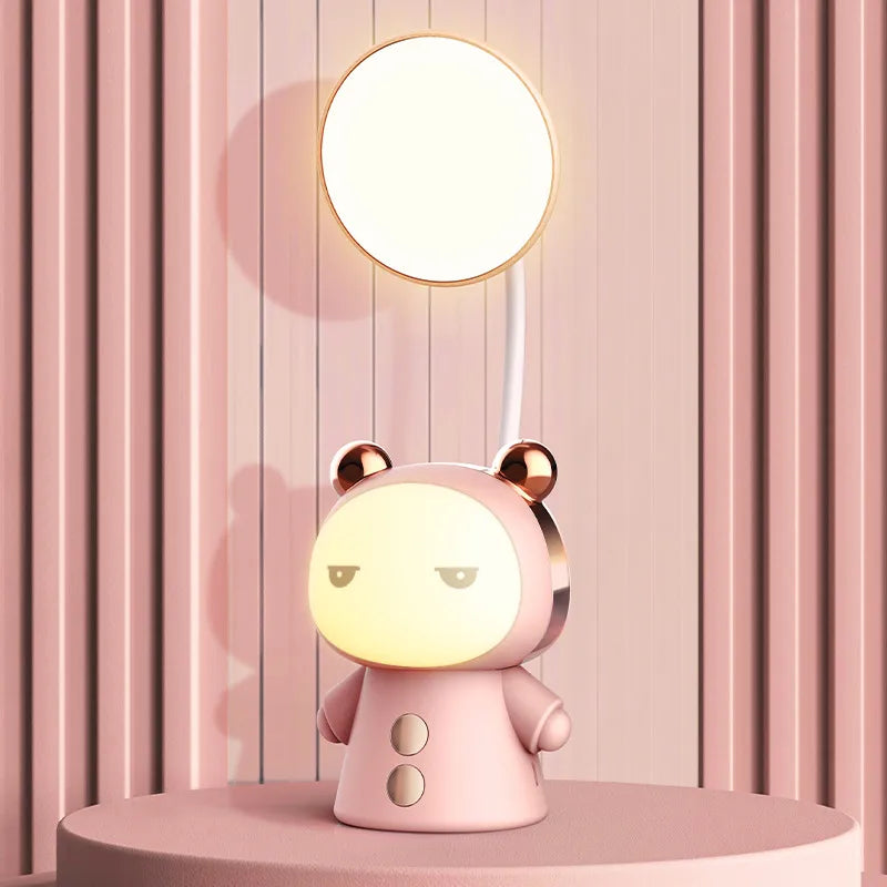 Creative learning rechargeable table lamp cartoon LED eye protection table lamp learning reading book lamp table lamp night light Wholesale