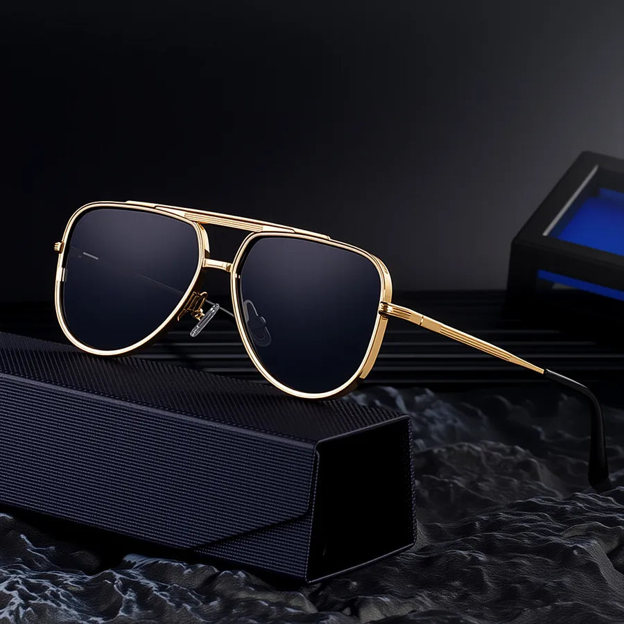Casual Streetwear Solid Color Pc toad glasses Frameless Men's Sunglasses