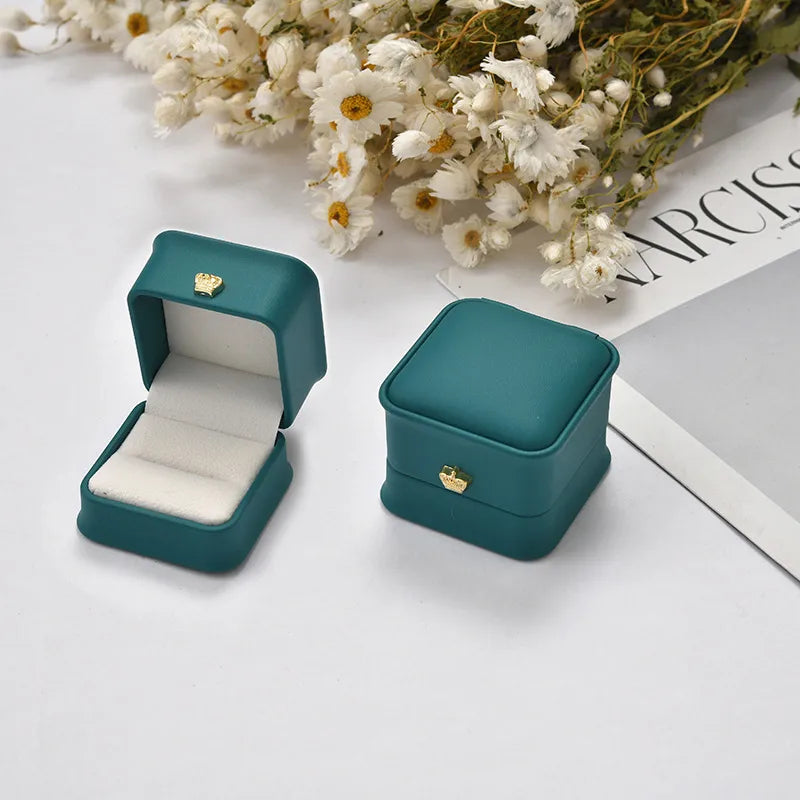 Elegant Simple Style Solid Color Pu Leather Jewelry Boxes 1 Piece