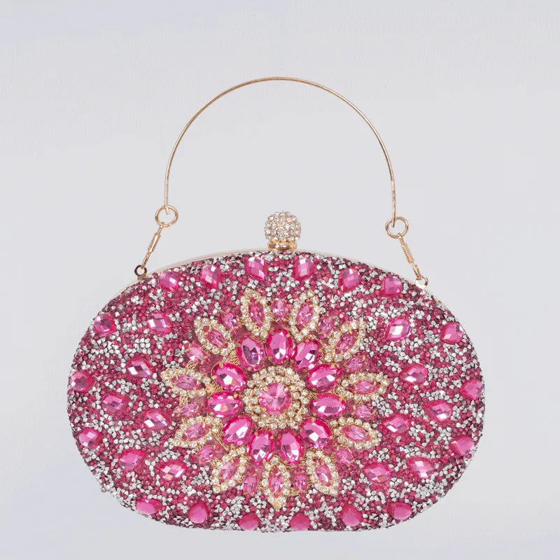 Sunflower Diamond-encrusted Dinner Bag Fashion Banquet Women's Clutch Bag Personality Dress Evening Bag