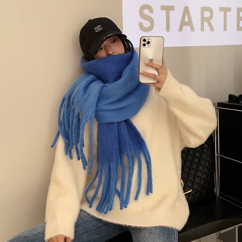 Unisex Casual Simple Style Classic Style Lattice Imitation cashmere Scarf