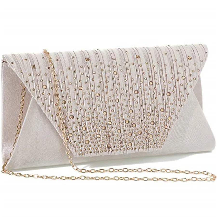 white wine red dark blue satin solid color rhinestone square evening bags