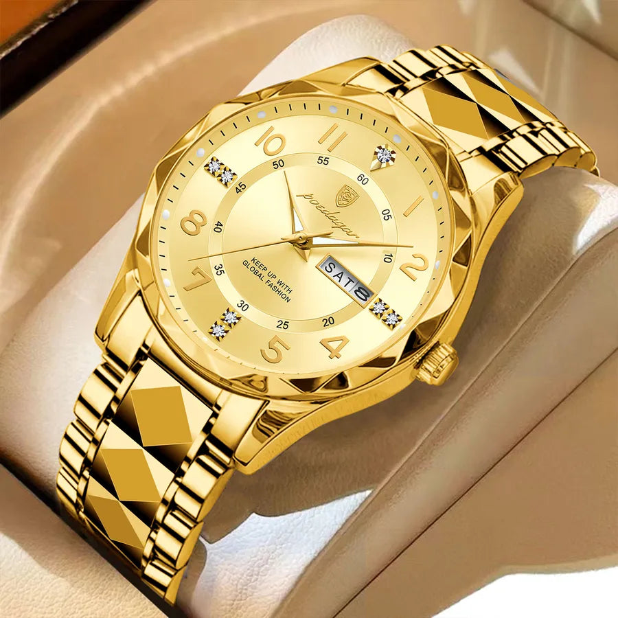 Swiss brand new men's watch luxury waterproof luminous quartz watch live foreign trade explosions a generation of hair