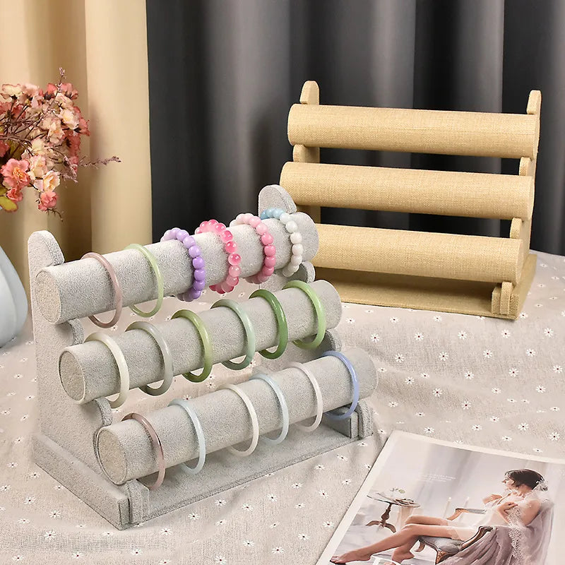 1 Piece Leather Flannel Modern Style Simple Style Solid Color Jewelry Display Jewelry Rack