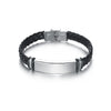 Streetwear Solid Color 201 Stainless Steel Plating Black Plated Men'S Bangle