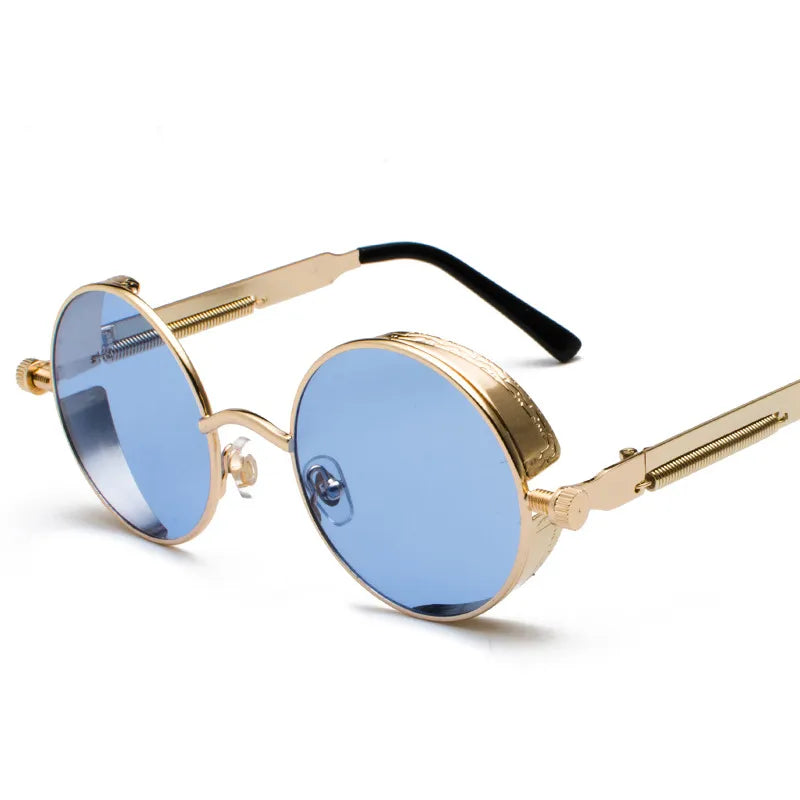 hip-hop punk streetwear round pc round frame full frame men's sunglasses