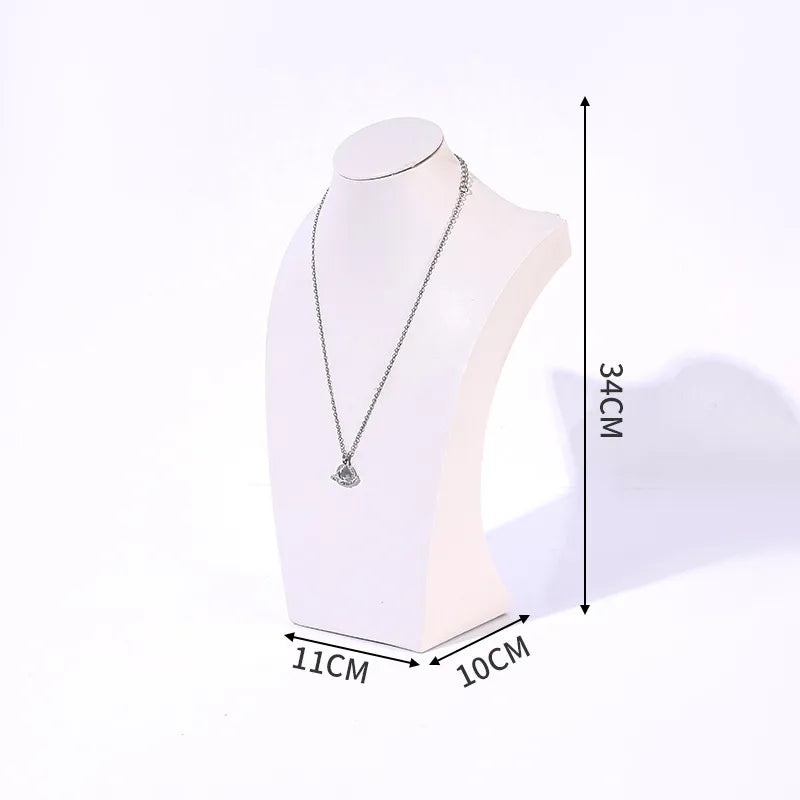 Velvet Necklace Display Stand Counter Top Jewelry Model Holder H-Shape Composite Paperboard And Velvet High-End Feel Stitching