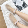A Pair Classic Style Women's Solid Color Bow Knot Cotton Ankle Socks