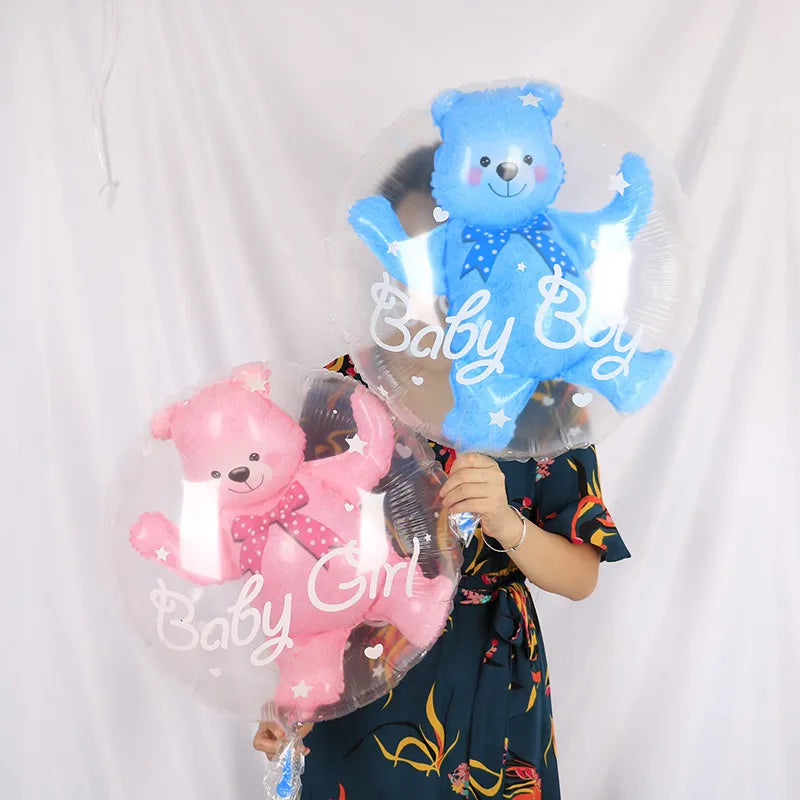 birthday bear aluminum film party balloons 1 set