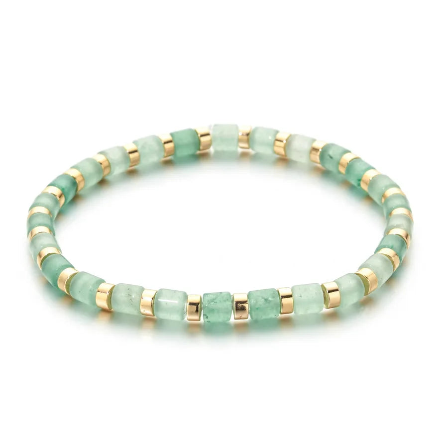 Ethnic Style Geometric natural stone Agate Beaded Chain Bracelets In Bulk