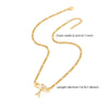 Wholesale Jewelry Elegant Simple Style Classic Style Pin Letter 201 Stainless Steel Artificial Crystal Copper figaro chain Pendant Necklace