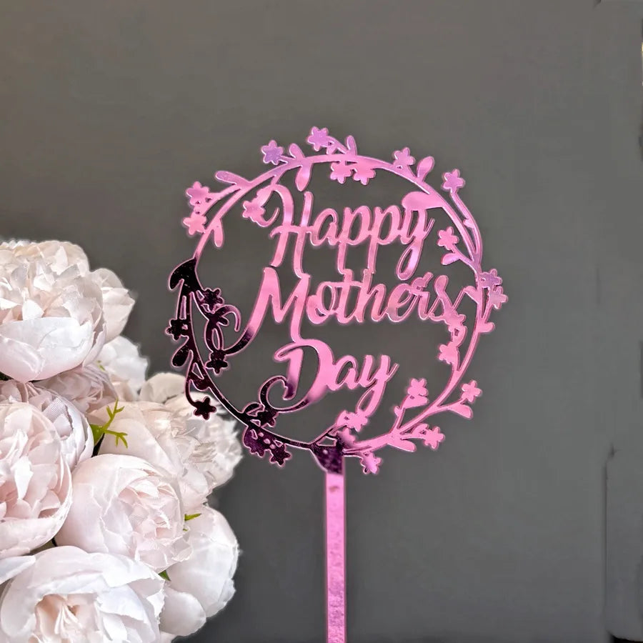 Mother'S Day Romantic Letter Flower Butterfly Acrylic Party Cake Decorating Supplies Party Supplies Cake Decorating Supplies 1 Piece