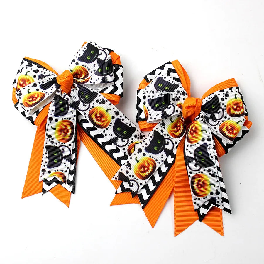 Halloween Butterfly Knot Ribbon Hair Clip Spider Ghost Girls Children's Funny Hair Accessories  Style