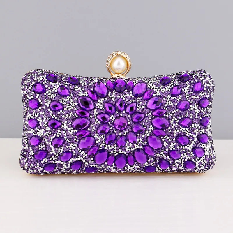green blue pink pu leather polyester flower pillow shape evening bags