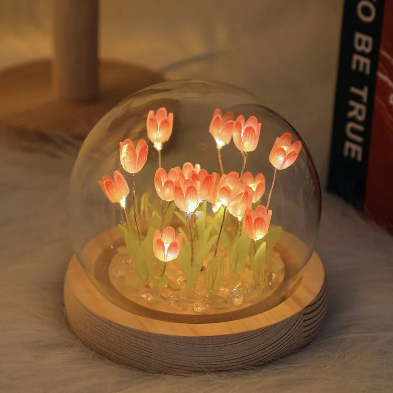 casual romantic floral glass artificial decorations