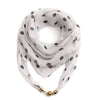 Women's Classic Style Splicing Polka Dots Flower Polyester Printing Silk Scarf