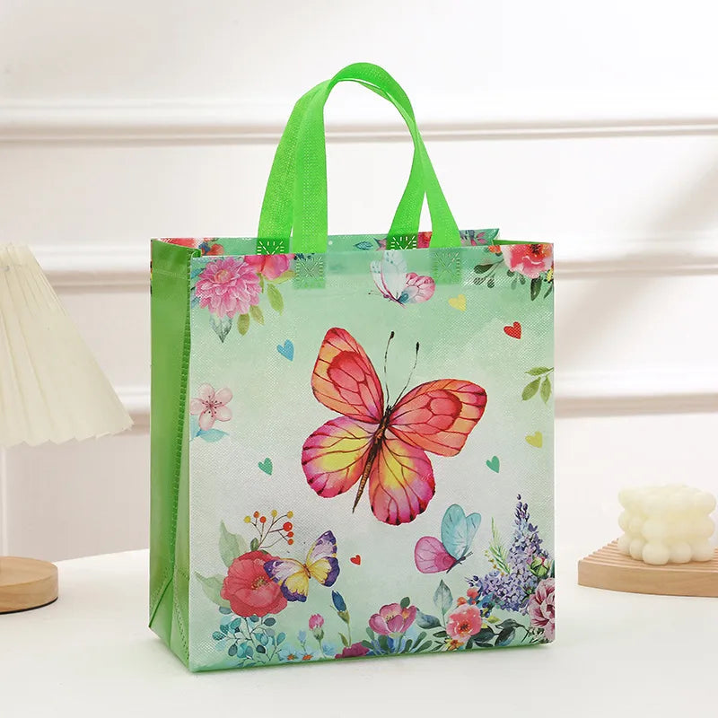 birthday fashion butterfly nonwoven birthday gift bags 1 piece