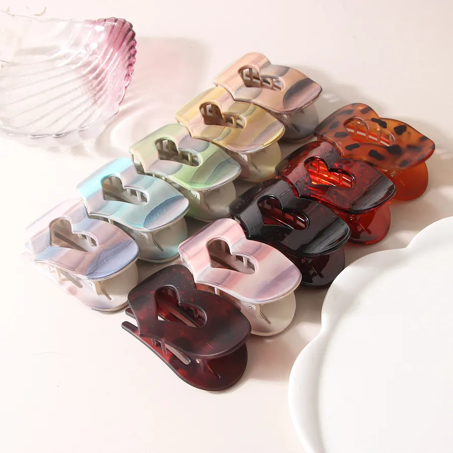 Simple Style Women's Heart Shape pc Plating Hair Clip