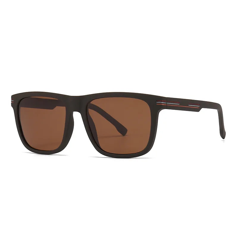 modern style solid color pc square full frame men's sunglasses