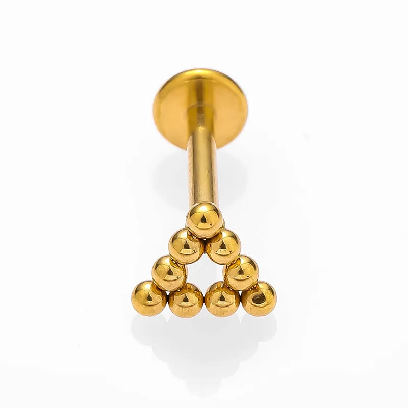 1 Piece Lip Rings Sexy Simple Style Water Droplets 316L Stainless Steel  18K Gold Plated Lip Rings Ear Cartilage Rings & Studs