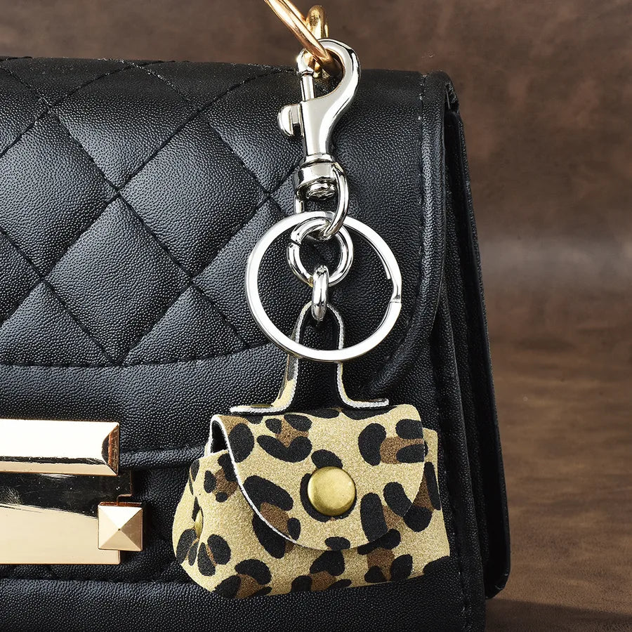 1 Piece Retro Classic Style Bag Pu Leather Alloy Plating Bag Pendant Keychain