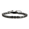 retro streetwear geometric tiger eye copper inlay zircon unisex bracelets