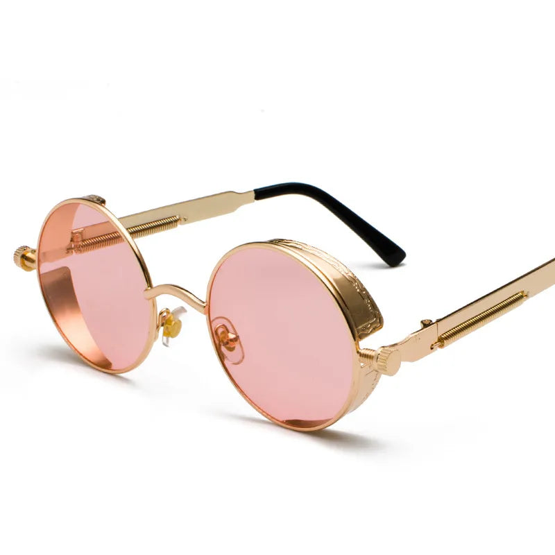 hip-hop punk streetwear round pc round frame full frame men's sunglasses
