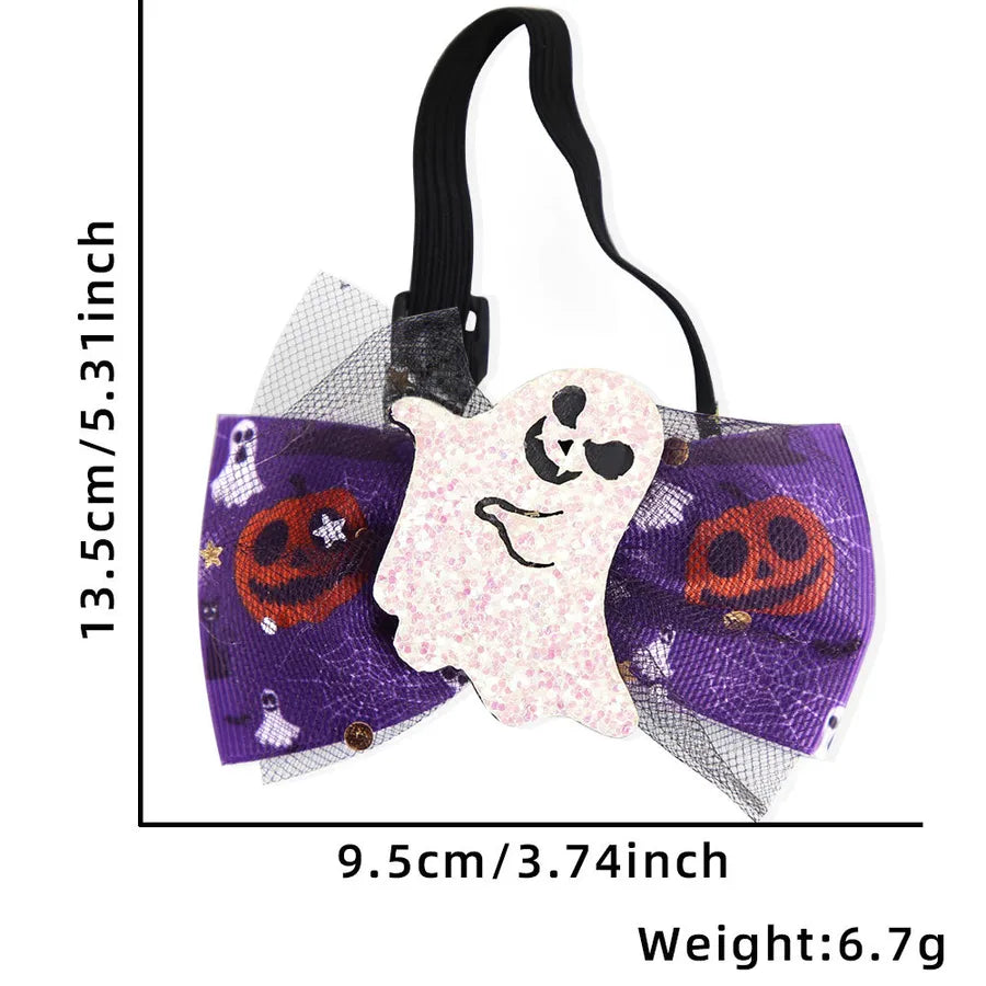 Halloween Cute ghost Skull Elastic string Felt cloth Party Festival Pet tie