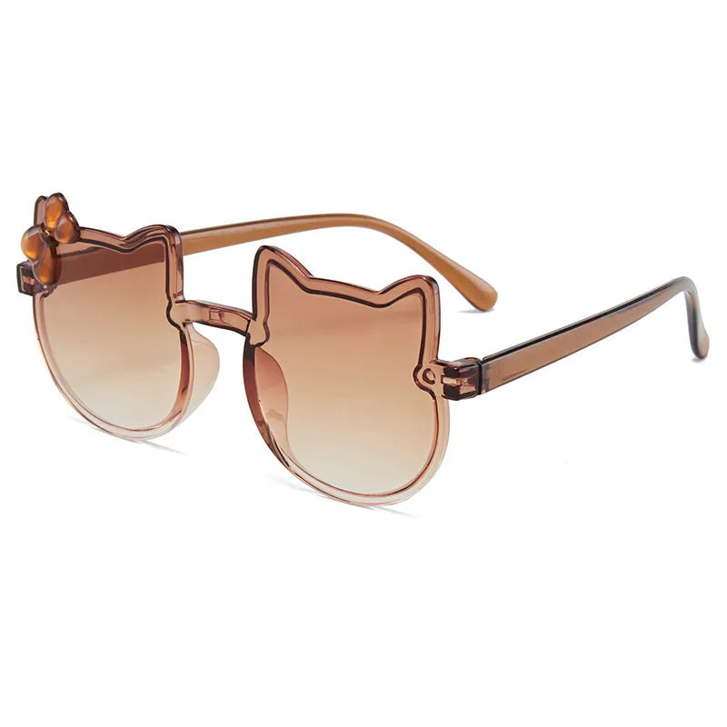New Style Sunglasses Children's Sunglasses Wholesale Little Girl Cartoon Cute Super Cute Baby Sunshade Color Glasses