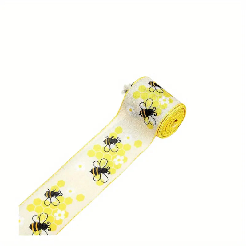 Cute Simple Style Stripe Polka Dots Bee Cloth Polyester Party Festival Ribbon Gift Wrapping Supplies