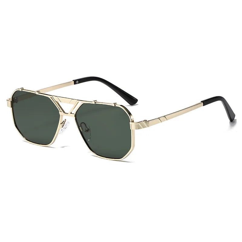Personality Punk Street Geometric Ac Oval Frame Full Frame Women's Sunglasses