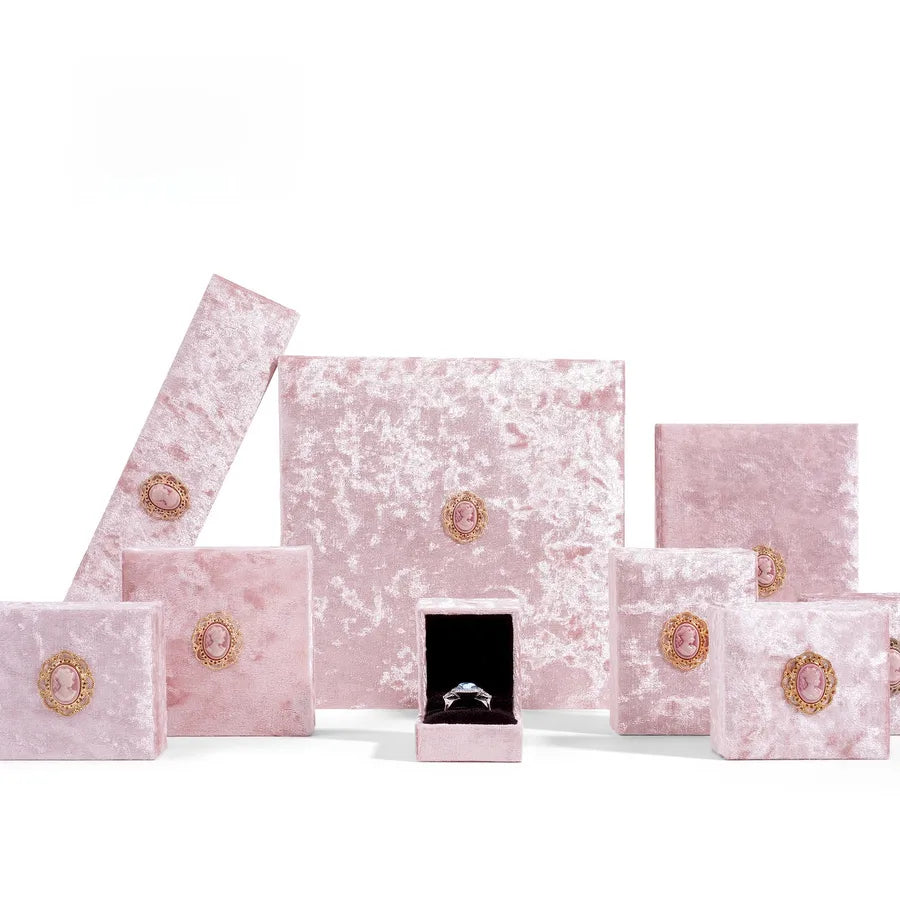 1 Piece Flannel Elegant Simple Style Daily Date Solid Color Jewelry Boxes