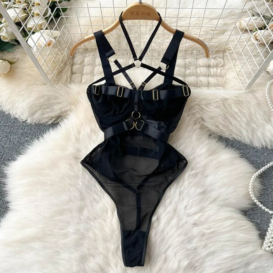 solid color wireless bra strapped busty sexy soft straps bowknot see-through sexy lingerie