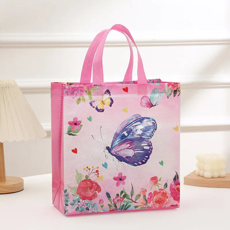 birthday fashion butterfly nonwoven birthday gift bags 1 piece