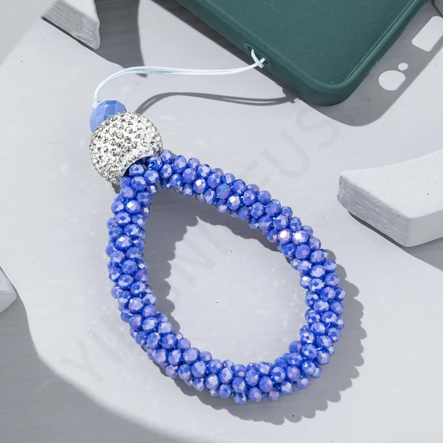 Glass Oval Simple Style Keychain Phone Accessories