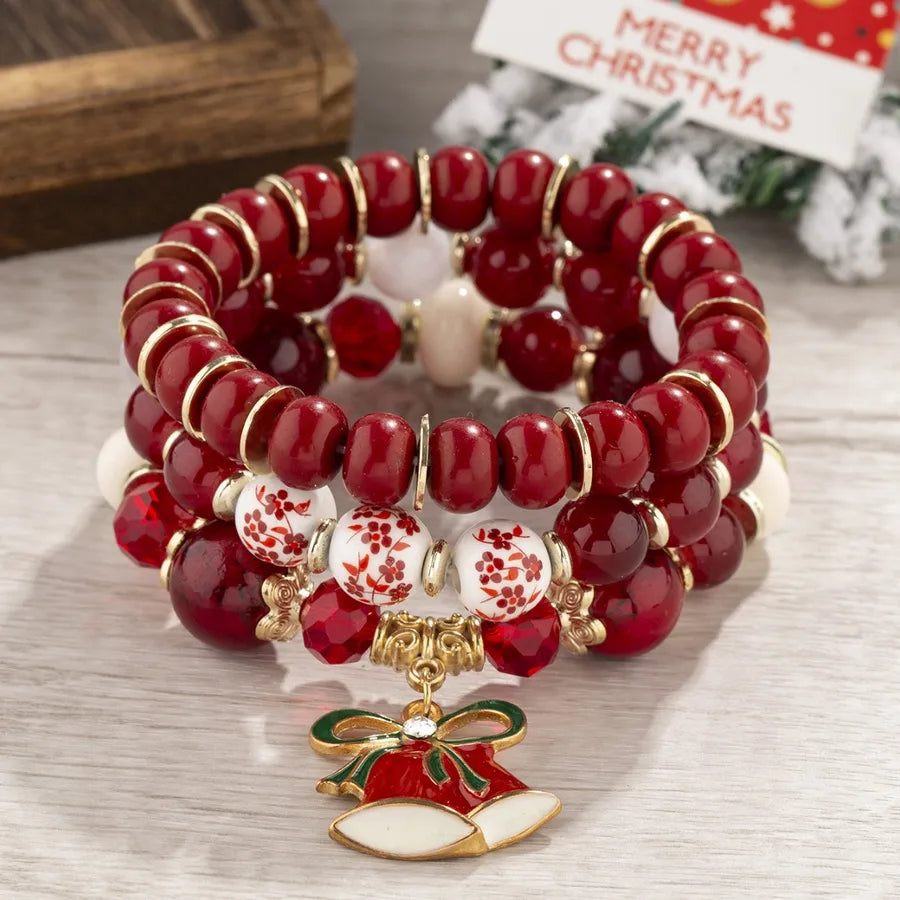 Christmas Gift Bohemian Multi-Layer Bead String Jewelry DIY Crystal String Beads Women's Christmas Bracelet