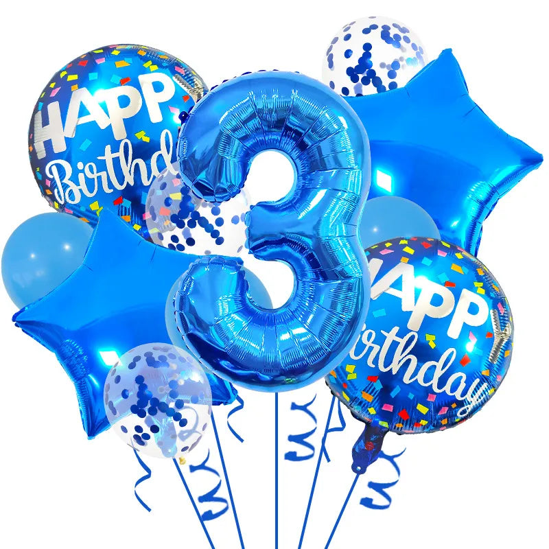 Birthday IG Style Letter Number Star Aluminum Film Party Festival Balloons
