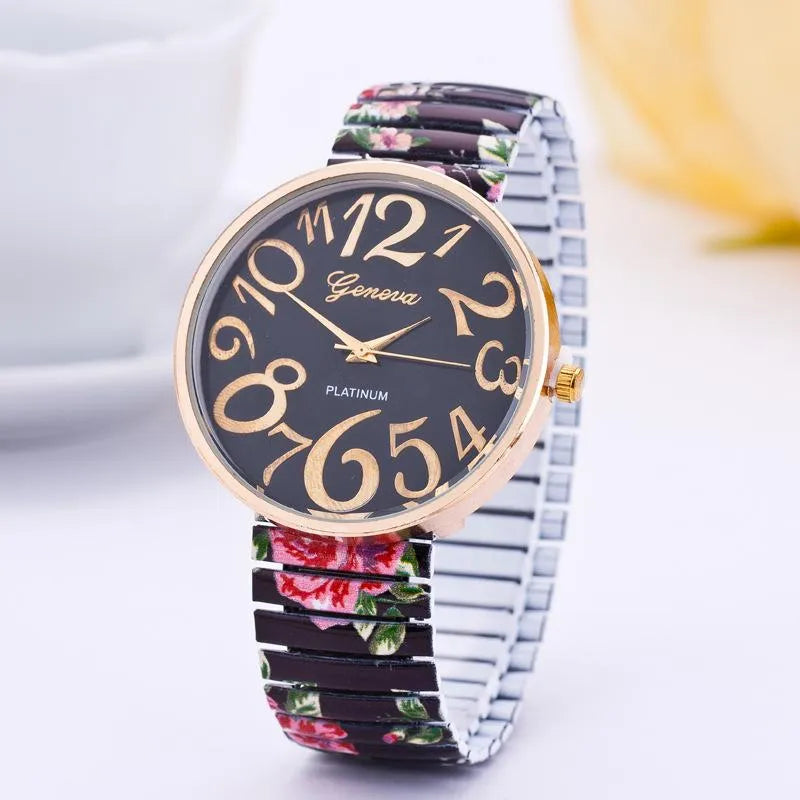 fashion printing elastic floral steel belt strap table nhsy143333