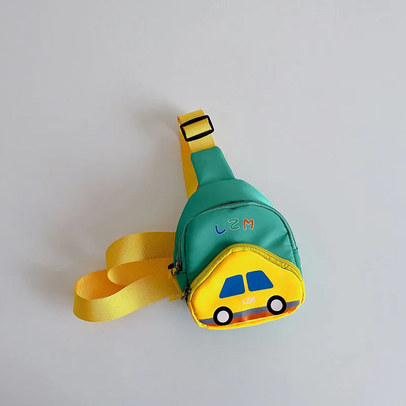 New New Cartoon Children's Shoulder Bag Car Boy's Chest Bag Cute Trendy Girl's Change Accessories Crossbody Bag