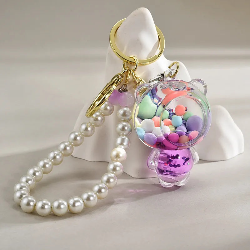 Cute Bear Beaded Arylic Unisex
