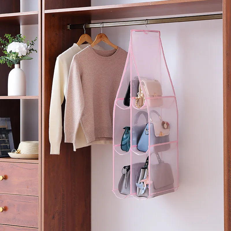 Casual Solid Color Nylon + Mesh Storage Bag