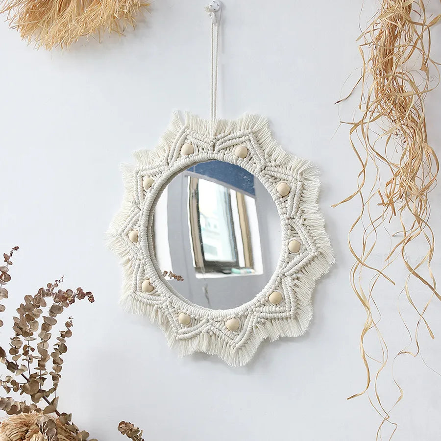Pastoral Geometric Leaf cotton thread pendant Wall Art