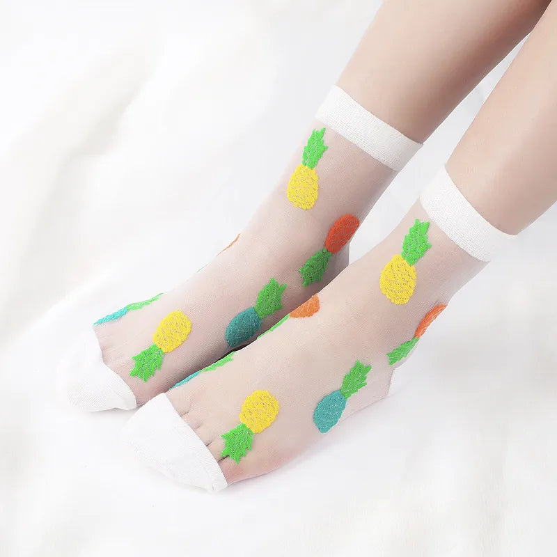 women's casual solid color nylon crew socks a pair