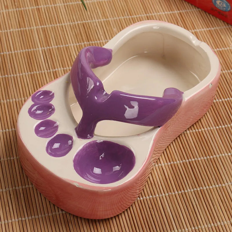 cute slippers white porcelain ornaments artificial decorations