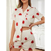 Women's Home Clothes Spring and Summer Love Printed Comfortable Short-sleeved Shorts Two-piece Pajamas for Women OZON