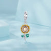 1 Piece 925 Sterling Silver Sunflower Pendant Jewelry Accessories