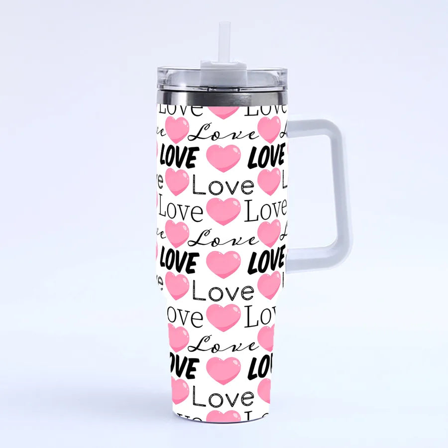 Valentine'S Day Casual Elegant Glam Letter 201 Stainless Steel 304 Stainless Steel Thermos Cup 1 Piece