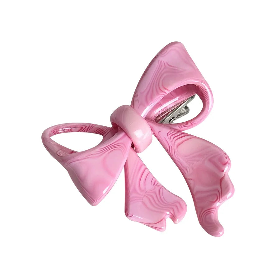 Sweet Versatile 3D Butterfly Knot Hair Clip High Ponytail Side Duckbill Clip Acetate Hair Accessories For Women Simple Style