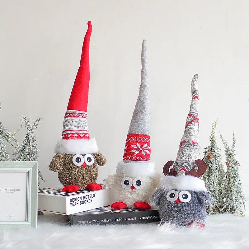 Christmas Cartoon Style Cute Owl Indoor Party Festival Doll